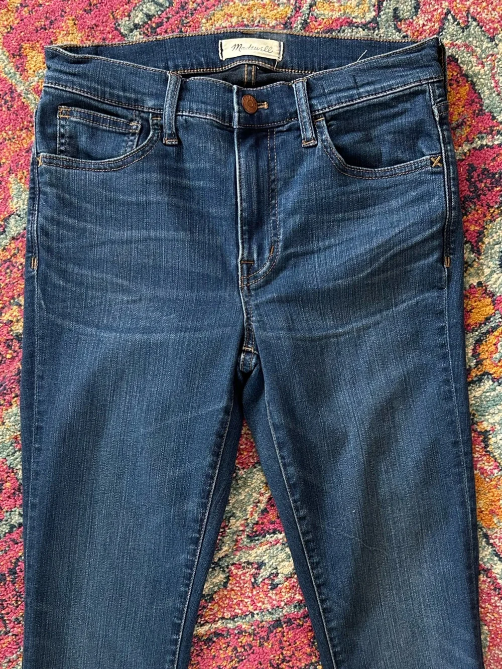 Madewell | Women's High-Rise Dark Blue Denim Roadtripper Skinny Jeans Size 27